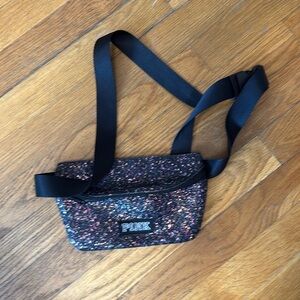 Victorias Secret Pink Glitter Crossbody Belt Bag